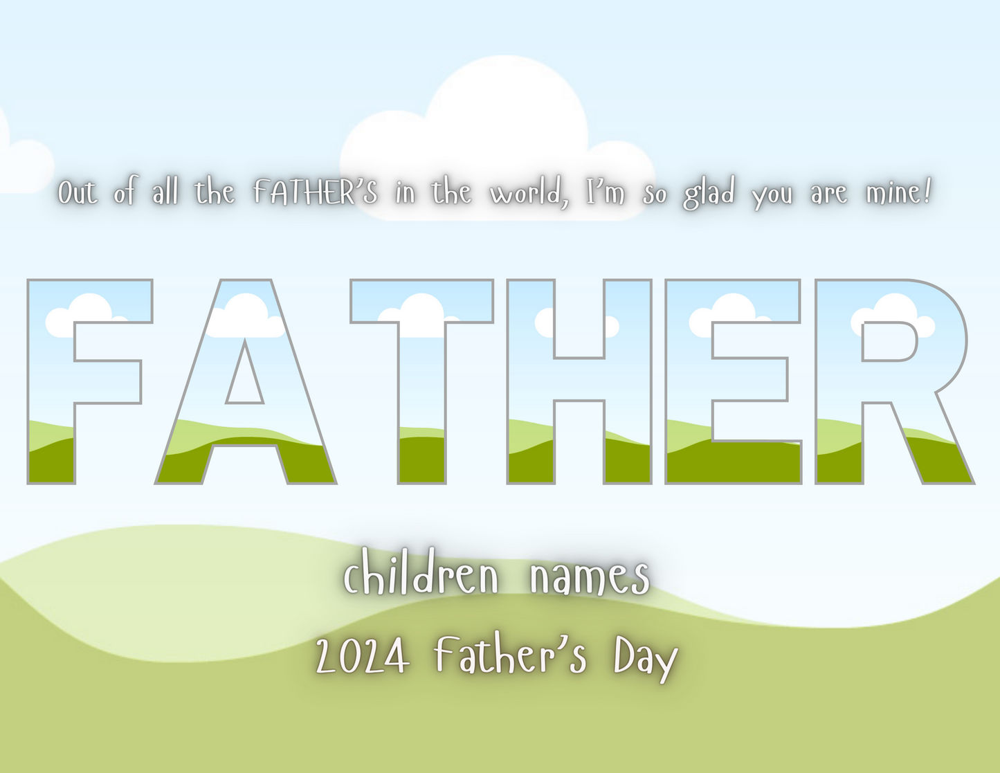 Father's Day gift editable digital template