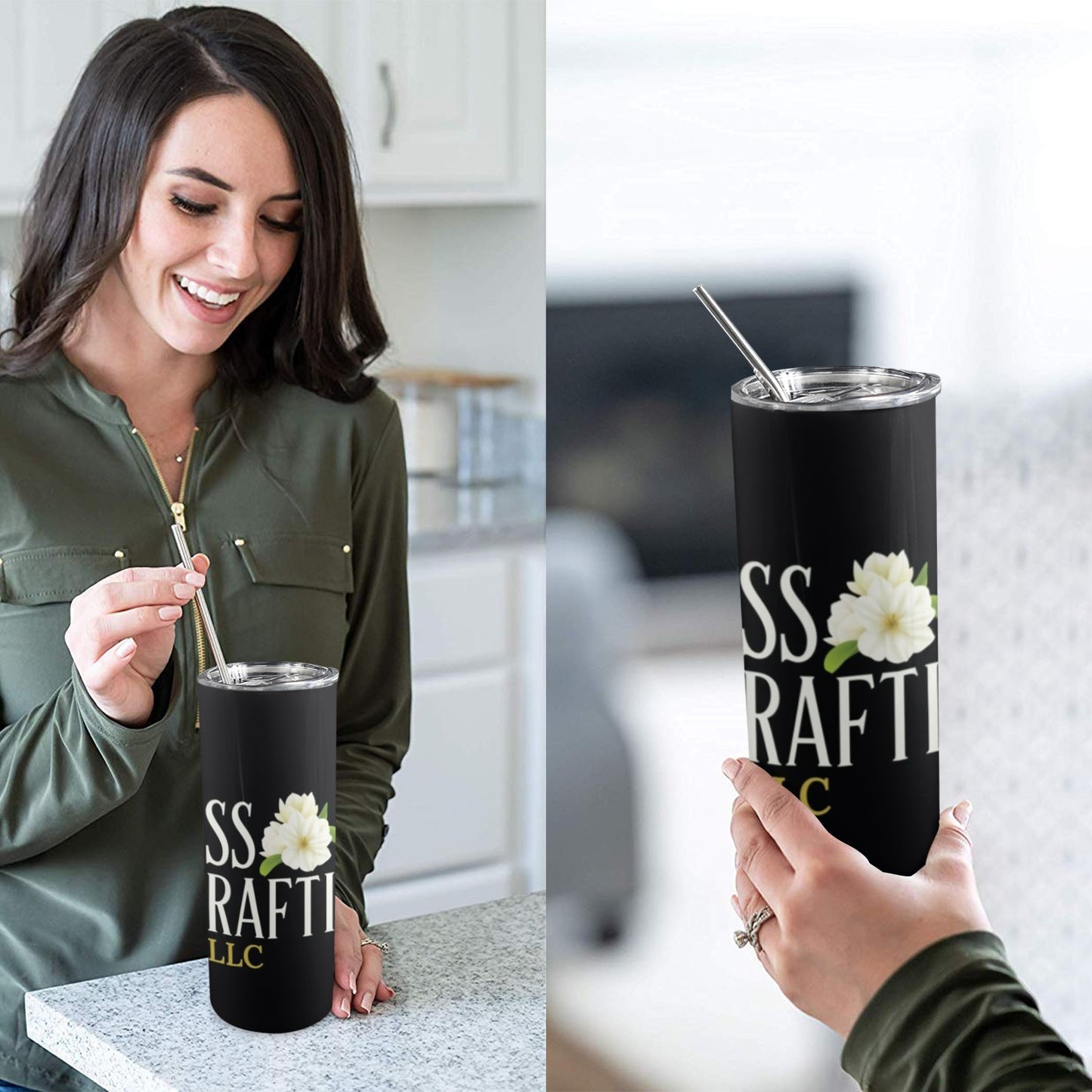 🖤 Custom 20 oz Skinny Tumbler – Designed by BossCraftingLLC