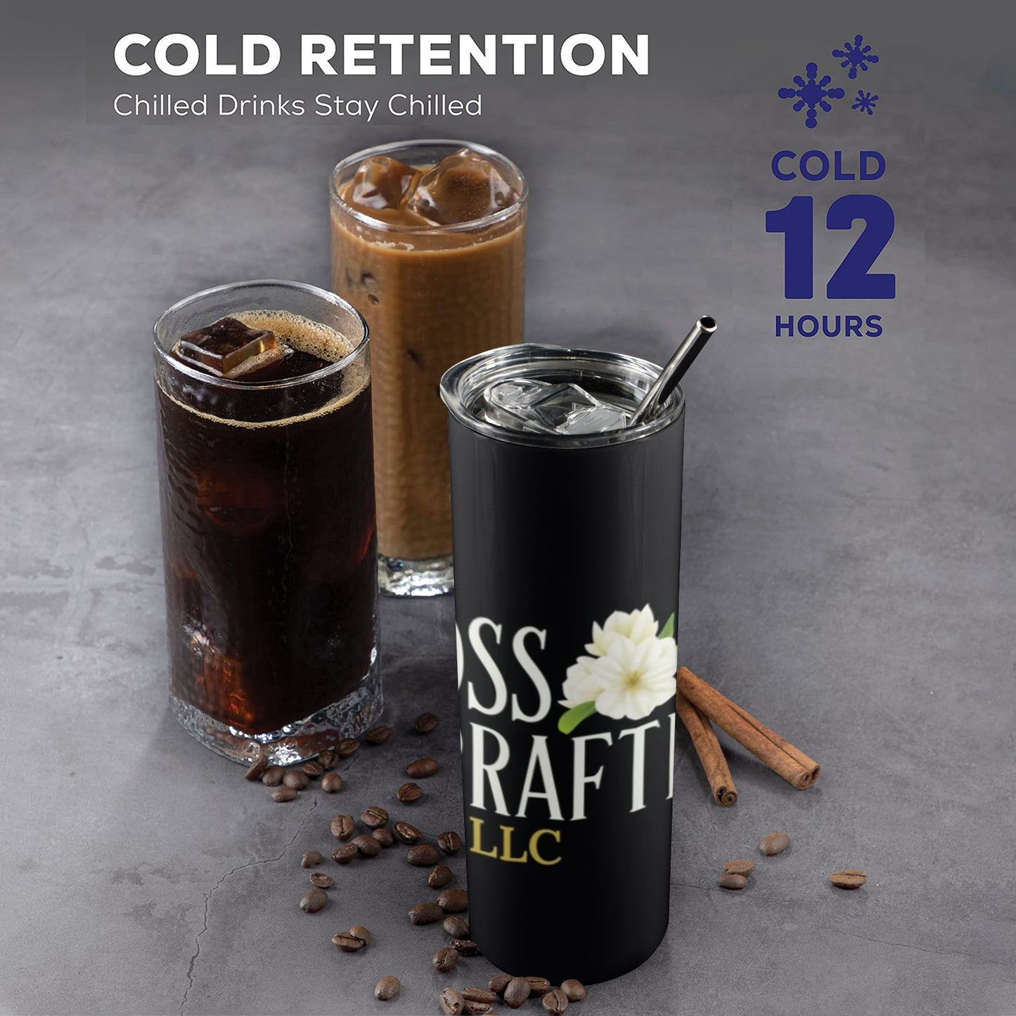 🖤 Custom 20 oz Skinny Tumbler – Designed by BossCraftingLLC