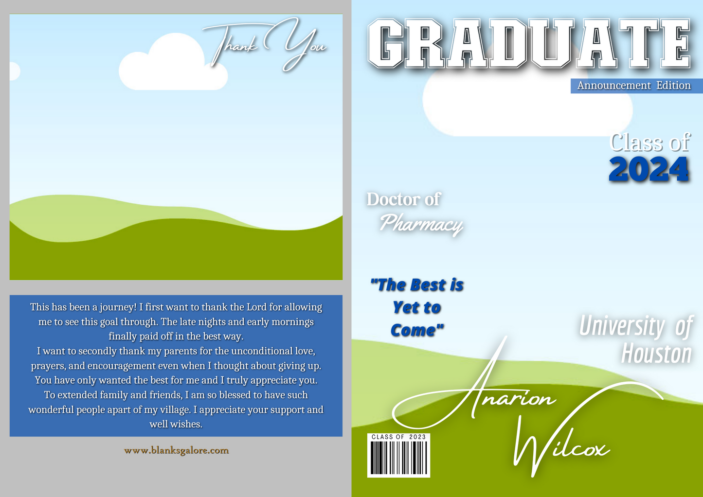 FULL Graduation Magazine Template