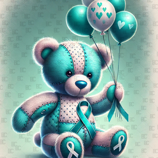 "Ribbon of Love: Awareness Teddy Bear"