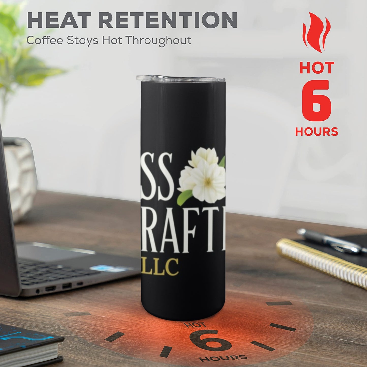 🖤 Custom 20 oz Skinny Tumbler – Designed by BossCraftingLLC